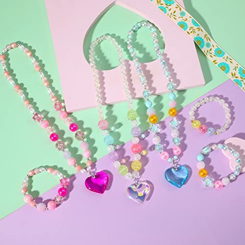 Toddler Jewelry Kids Jewelry Kids Necklace Choker and Bracelet 3 Valentine - Picture 3 of 8