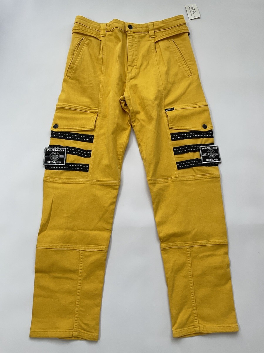 Guess Men's Places+Faces Cargo Jeans Relaxed Fit Comfort