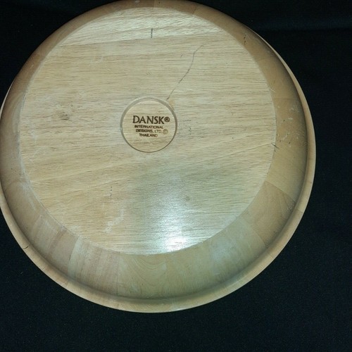 Dansk Wood Bowl Salad Chip and Dip 13.25 x 3” High Thailand. - Picture 4 of 6