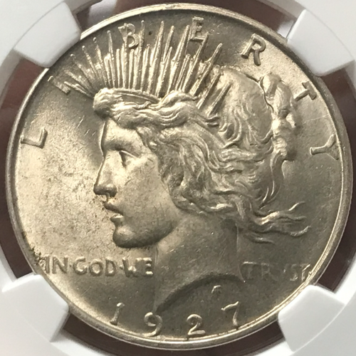 1927-D Silver Peace Dollar $1 NGC MS62 - Picture 3 of 4