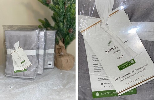 POTTERY BARN * TENCEL™ Standard Pillow Sham * Gray Mist * New $24.75 (50% off) - Picture 5 of 12