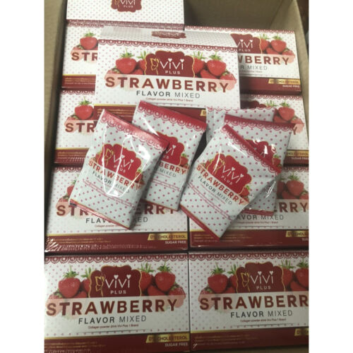 VIVI Plus Fragola Bevanda Collagene Anti Invecchiamento Pelle Radiosa Dieta Illuminante X 3 - Foto 9 di 14