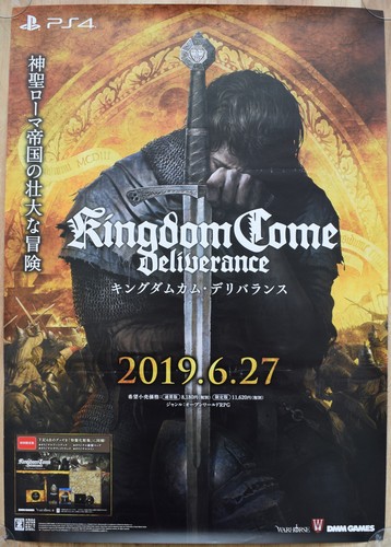 Kingdom Come Deliverance RARE PS4 Switch 51.5cm x 73cm Japanese Promo Poster Set - Picture 3 of 4