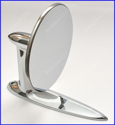 Mercury Universal Chrome Round Door Mount Mirror Rearview With
