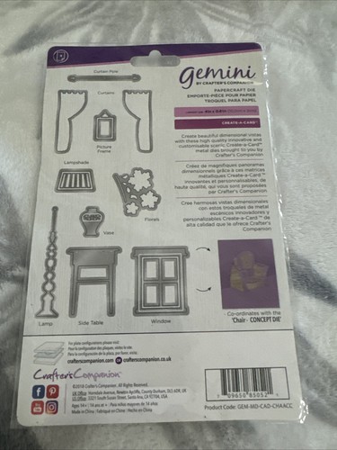 Crafter's Companion Gemini Chair Accessories Pack 15PC Papercraft Die New C99 - Picture 2 of 3