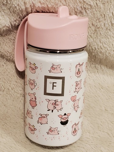 IRON °FLASK Kids 10 oz Water Bottle with Straw Lid Piggy Time Theme