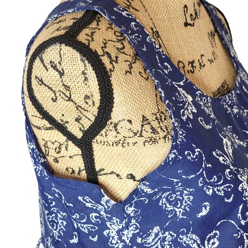 Vestido para mujer SAY BURY de algodón con estampado floral mixto talla pequeña azul - Imagen 7 de 12