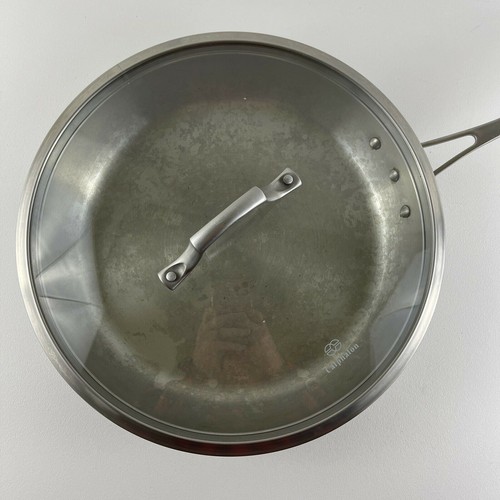 Calphalon 12 Inch Fry Pan W/ Glass Lid Stainless Steel Model 1392 - Picture 2 of 10