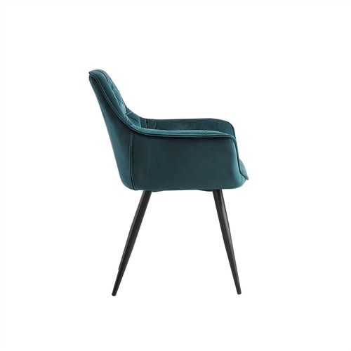 2/4PCS Dining Chairs Set Velvet Padded Seat Metal Leg Kitchen ArmChairs Office - Picture 42 of 79