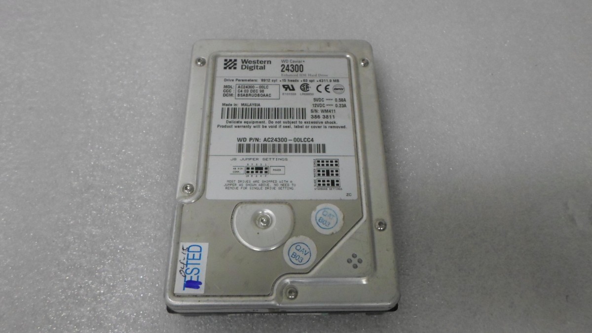 Western Digital WD Caviar 24300 AC24300-00LC AC24300-00LCC4 Western Digital WD Caviar 24300 AC24300-00LC AC24300-00LCC4