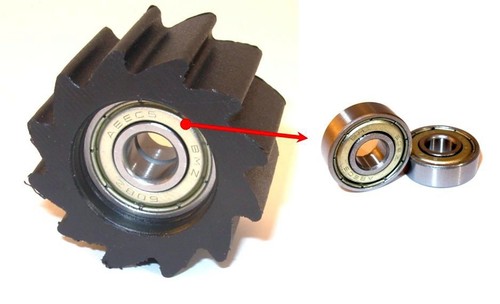 Kettenrolle für Kawasaki KX KXF mit Sägeprofil gekapselte Kugellager 39mm BOCAST - Bild 1 von 3