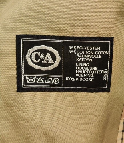 Seltener Herren - Trenchcoat, C&A, 80s, Gr. 26, beige - Bild 5 von 7