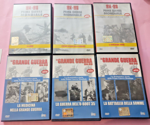 DVD LA GRANDE GUERRA PRIMA GUERRA MONDIALE 1914-1918 (6 DVD) OTTIMI VEDI TITOLI