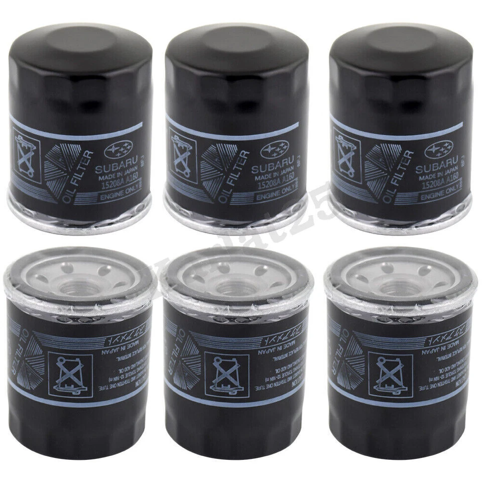 Genuine Subaru Engine Oil Filter 6 PACK 15208AA160 for Impreza Legacy Forester Foto 3 de 4