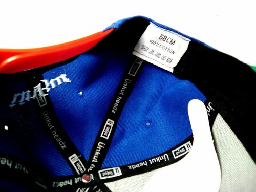 58 CM Blue Unkut Caps Baseball Hat Snapback Paris Miami New York Unkut Headz NEW - Photo 7/7