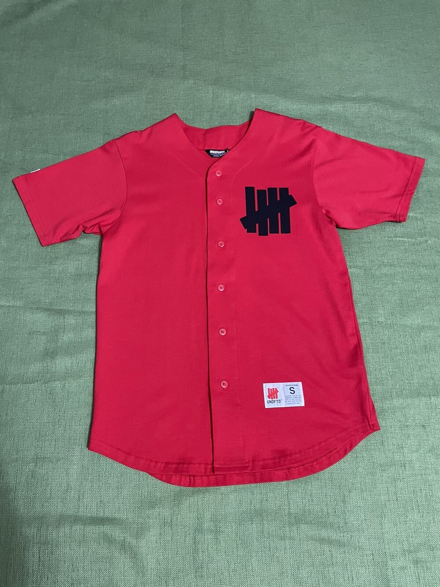 Undefeated UNDFTD Baseball Jersey Red/Blk Mens Size Small