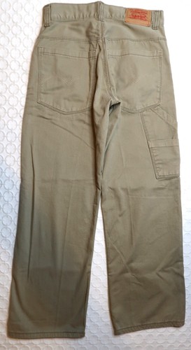 Boys Levi's Tan 6 Pocket Straight Leg Jeans Size 12 Regular Waist 26 Inseam 27 - Picture 2 of 7