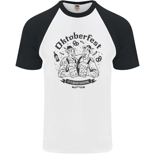 Oktoberfest Its Beer Season Mens s/S Baseball T-Shirt - Picture 10 of 50