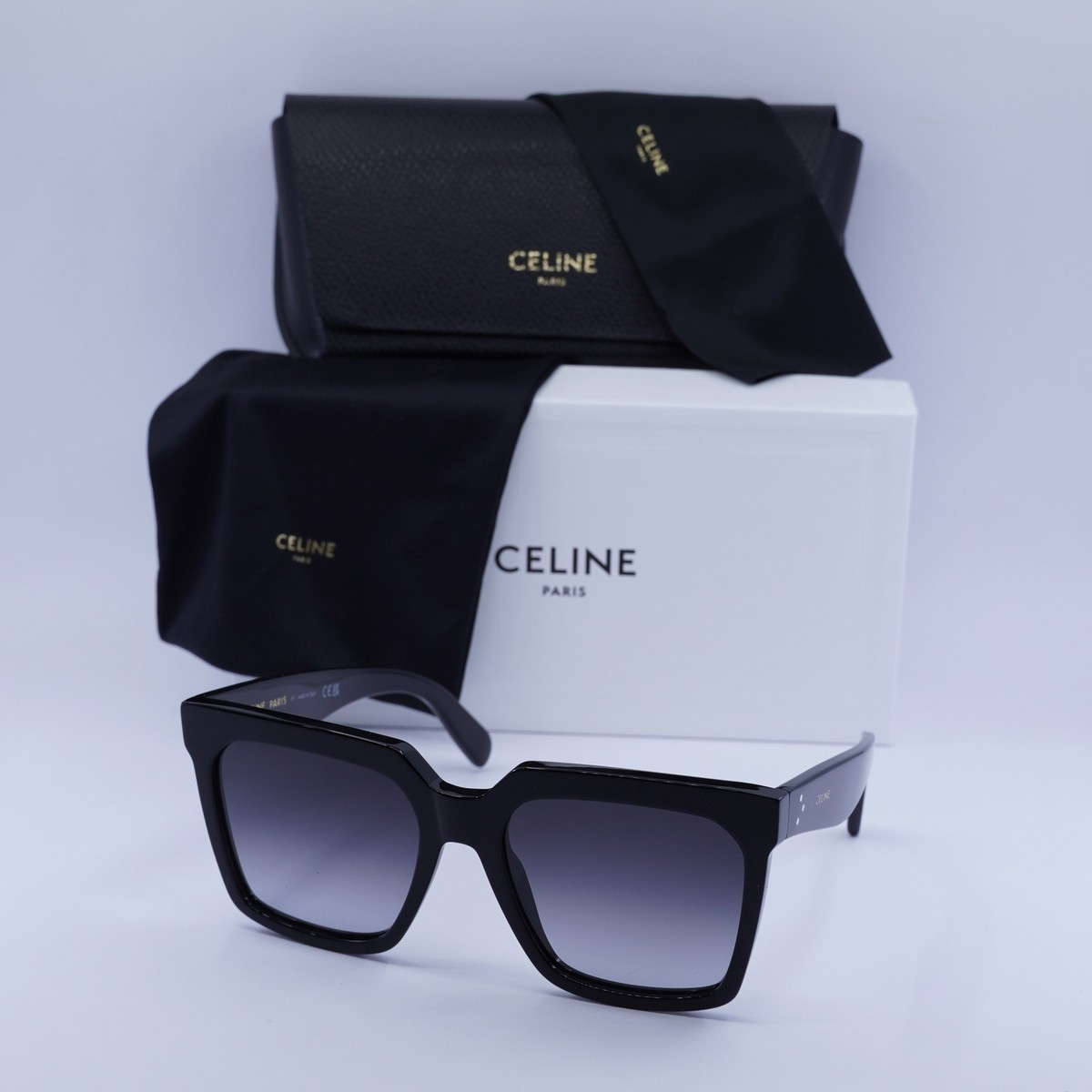 Celine CL4055IN 01B Shiny Black/Grey Gradient 55-18-145  display picture 1