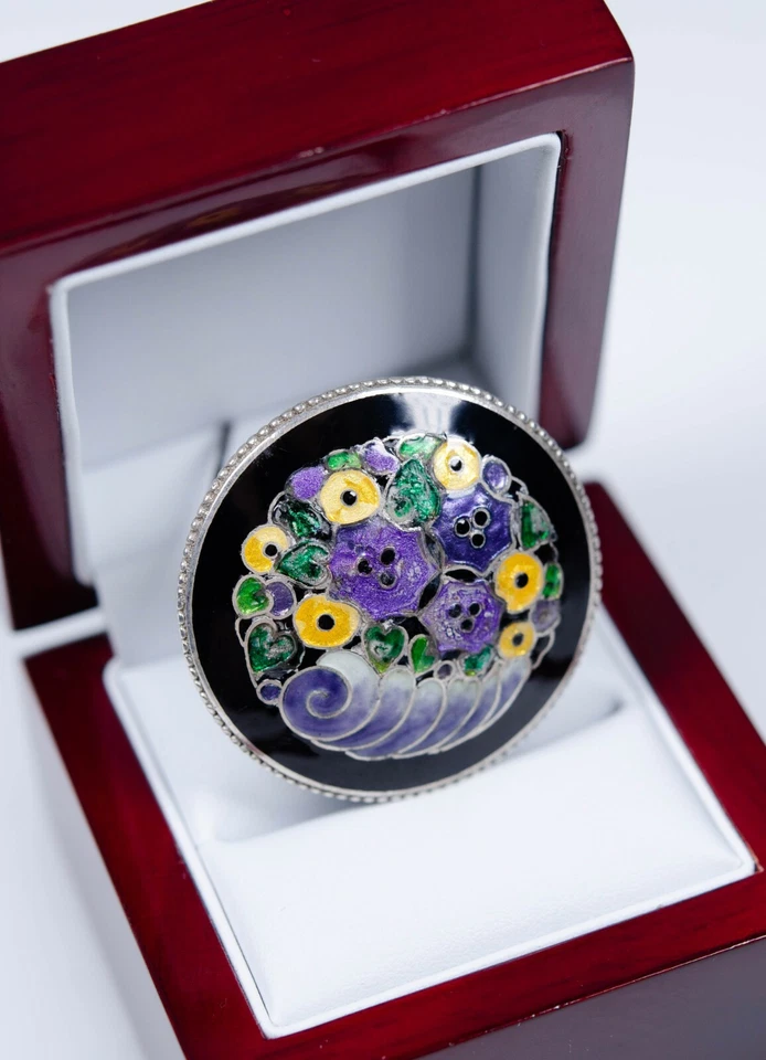 H. Häussler für THEODOR FAHRNER - Jugendstil Brosche - 935 Silber - 1910-1914 - Bild 4 von 4