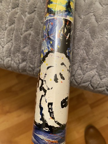 Vintage Snoopy Wrapping Paper Inspirational Everhart Signed Lithograph Peanuts - Picture 7 of 17