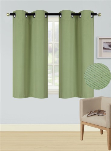 NEW 2PC SOLID GROMMET PANEL WINDOW CURTAIN THERMAL 100% INSULATE BLACKOUT K54 - Imagen 20 de 27