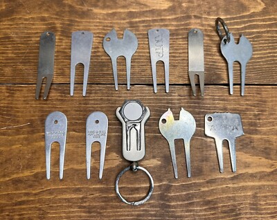 Lot Of 11 Unbranded Golf Metal Divot Tools