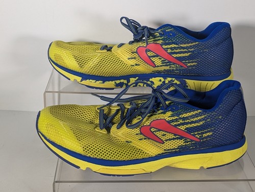 Newton Mens Distance S 10 Running Shoes Sneakers Blue Yellow Sports Size 11.5 - Picture 4 of 9