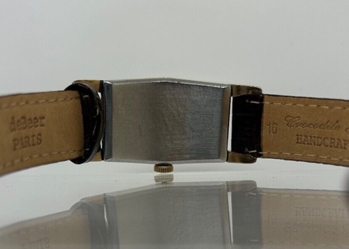 Vintage Waltham Art Deco Mens Curvex Style Watch Working Serviced Leather Strap - Picture 9 of 9