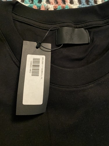 RTA Road To Awe Colin Oversized Short Sleeve Call RTA T Shirt Men’s Sz XL Black - Afbeelding 14 van 17