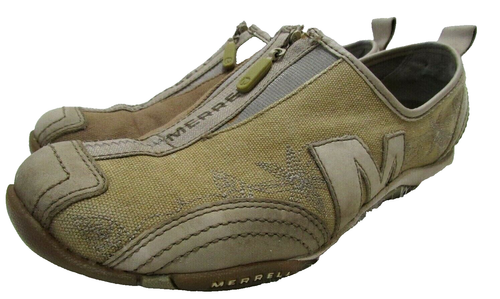 Merrell Barrado Womens Sz 7 Canvas Leather Low Profile Running Walking Shoes - Picture 2 of 6
