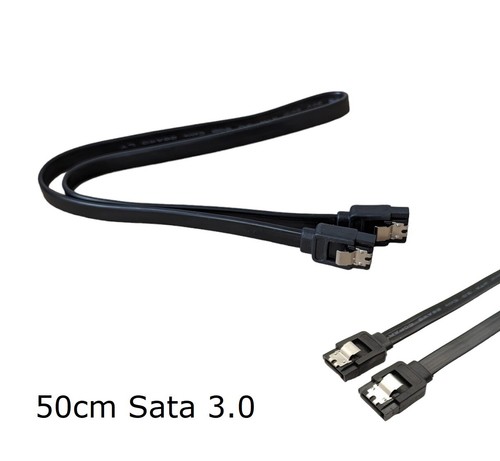 4x SATA Kabel Schwarz 50cm SATA III 3 6 Gbit/s 0,5m SSD Festplatte HDD - Bild 2 von 2