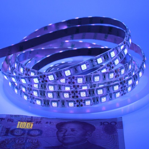 REAL UV Ultraviolet Strip Light Tape Light SMD 5050 3528 LED Blacklight 1m 5m DC - Picture 3 of 9