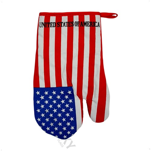 USA Flagge Küche & Grill 3-teiliges Set mit Schürze Ofenhandschuh Topflappen AMERIKA 4. JULI BBQ - Bild 6 von 7