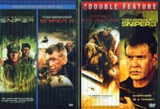 SNIPER 1-2-3+ Black Hawk Down- Tom Berenger+Billy Zane- MilitaryWar- NEW DVD's 