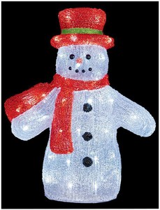 40cm Acrylic Led Snowman Xmas Lights Indoor Outdoor Christmas Image Is Loading 40cm Acrylic Led Snowman Xmas Lights Indoor Outdoor