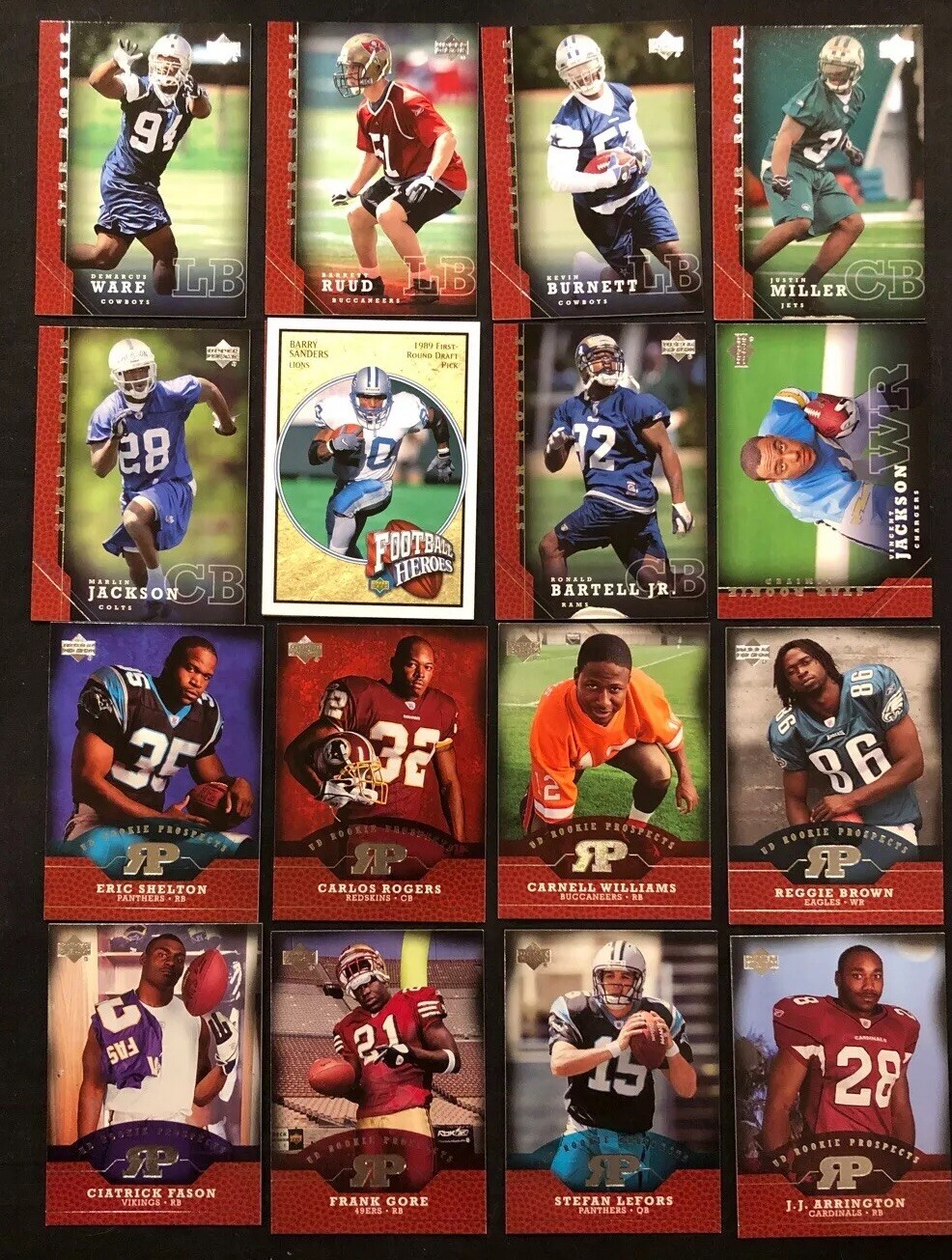 2005 Upper Deck Football Cards Singles You Pick