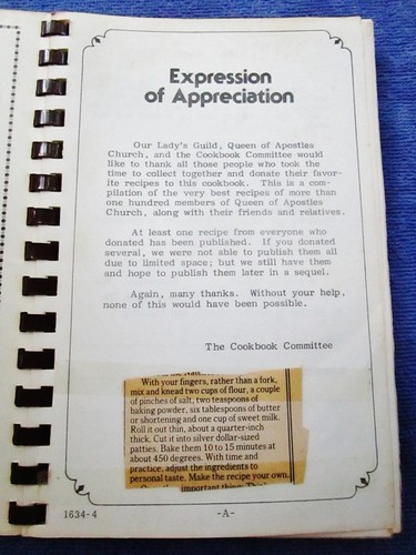 A TASTE OF HEAVEN COOKBOOK 1986, Queen of Apostles Catholic Church BELMONT, NC - Imagen 3 de 12