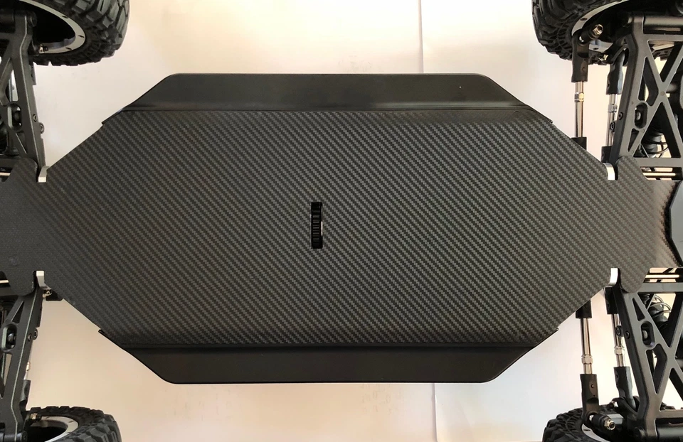 3  Traxxas Xmaxx-T-Maxx / E-Maxx Chassis Protector 4D Carbon Fiber-High Gloss  - Image 3 of 4