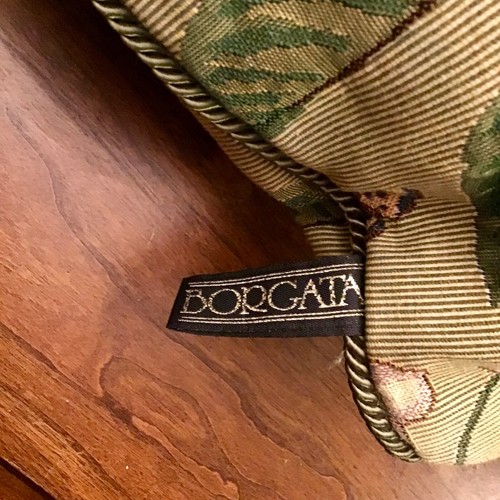 Vintage Borgata Tapestry Cherries Throw Pillow Design On Both Sides 16” Square - Picture 3 of 6