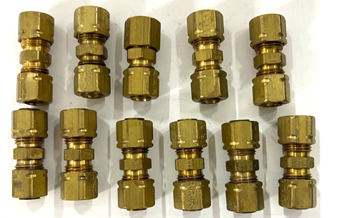 COMPRESSION LOW LEAD BRASS FITTING *LOT OF 11* - Picture 1 of 6