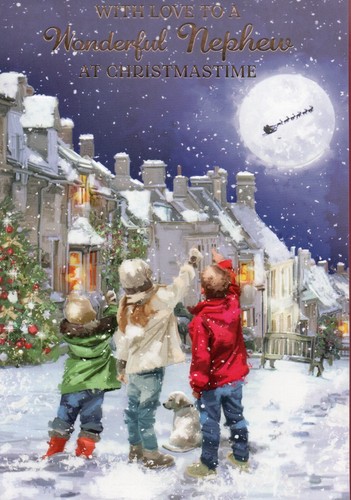 Nephew Christmas Card Choice Of New Cute And Traditional Designs 7"x5"A - Picture 2 of 45