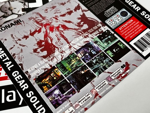 Metal Gear Solid PlayStation Replacement PS1 Inlay Covers Front Back - Picture 3 of 4
