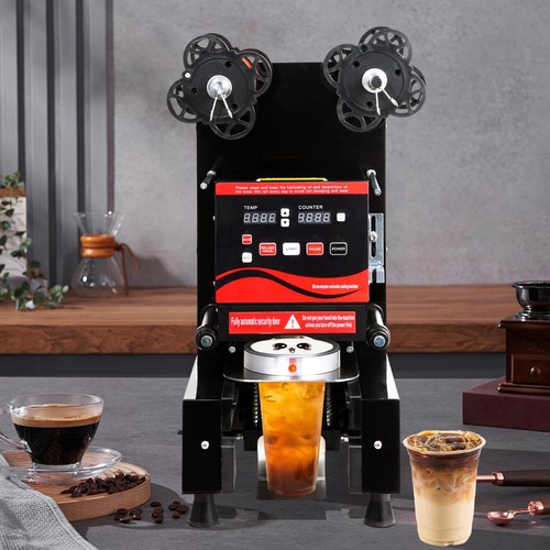 Máquina automática de sellado de tazas Sellador eléctrico de tazas de té de burbujas 550-800 tazas/h - Imagen 3 de 12