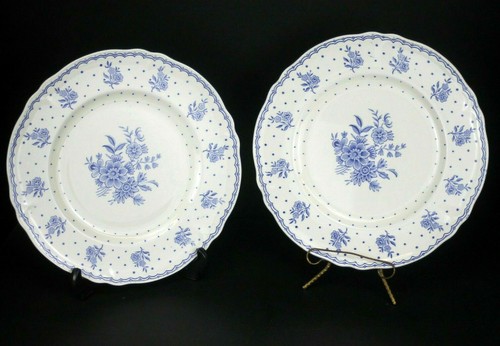 Antique Pair Of W.H. Grindley Creampetal 10" Dinner Plates - Made In England - Picture 1 of 6