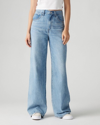 Levi's Damen High-Rise Cinch Baggy Jeans Größe 28 x 31 Medium Wash