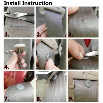 For BMW Seat Belt Buckle Retainer Anti Slip Plastic Stop Button 2 Sets