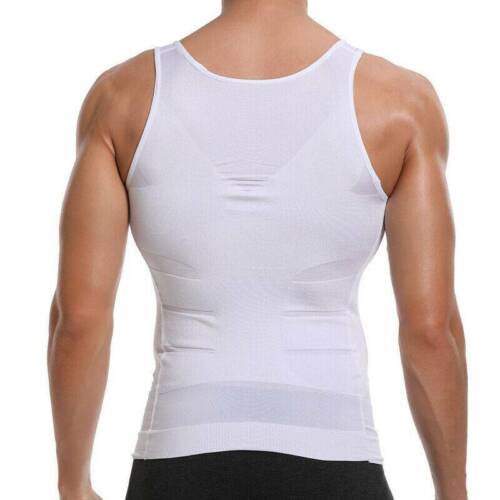 Hombres Camiseta Tonificación Corporal Ginecomastia Camisas de Compresión Adelgazante Vientre Modelador EE. UU. - Imagen 16 de 29