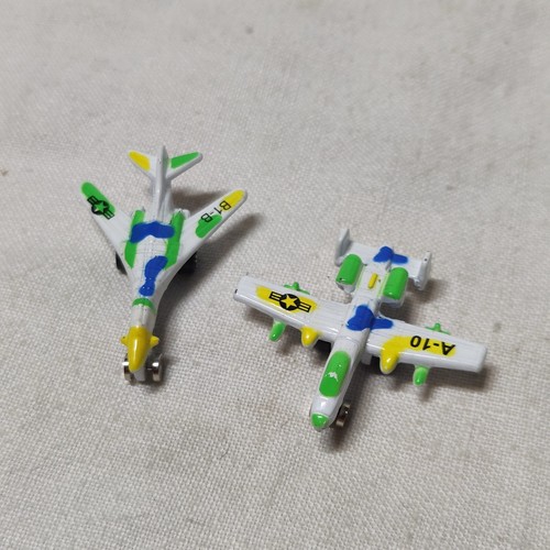2 MICRO MACHINES MILITARY Aircraft A-10 & B1-B Jet Planes - Picture 22 of 24