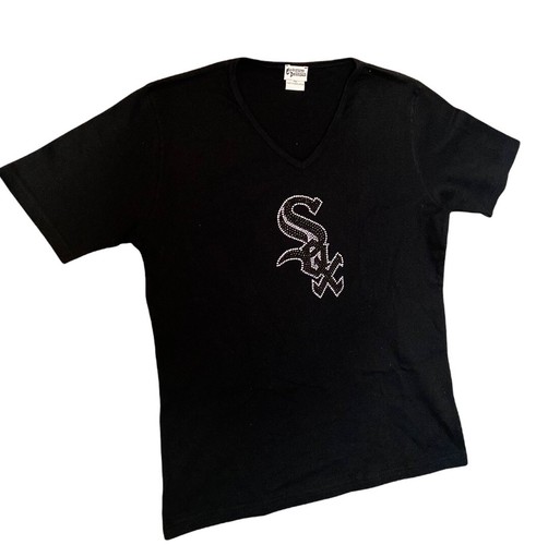 Funny Baseball Mom T Shirt Size Small Rhinestone Graphic Tee MLB Team Pride - Picture 3 of 5